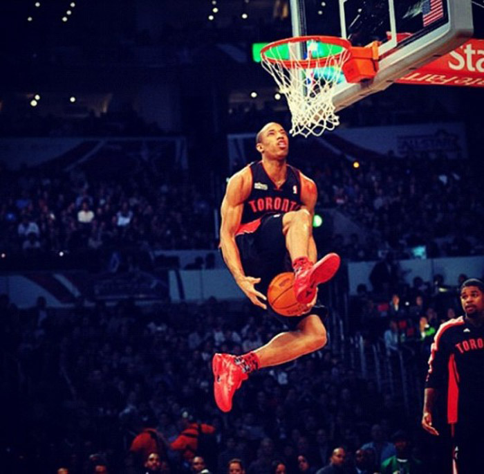 raptors #10 demar derozan Slam Dunk